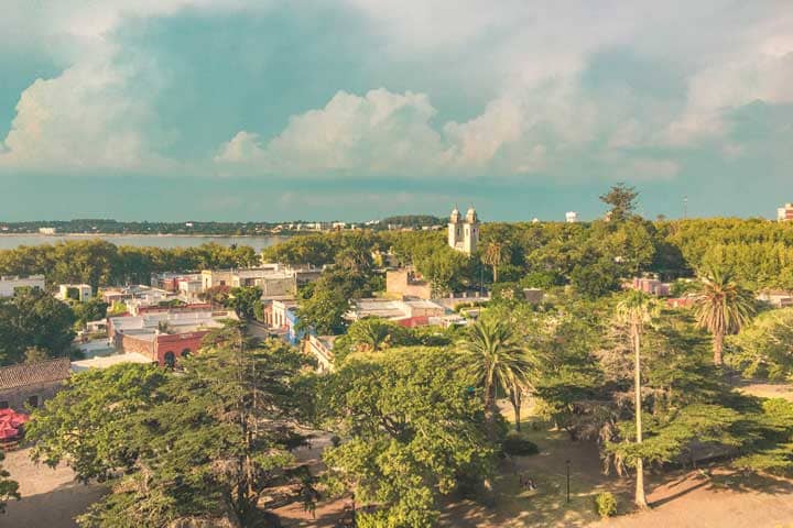 View from the Colonia del Sacramento Lighthouse towards the city.